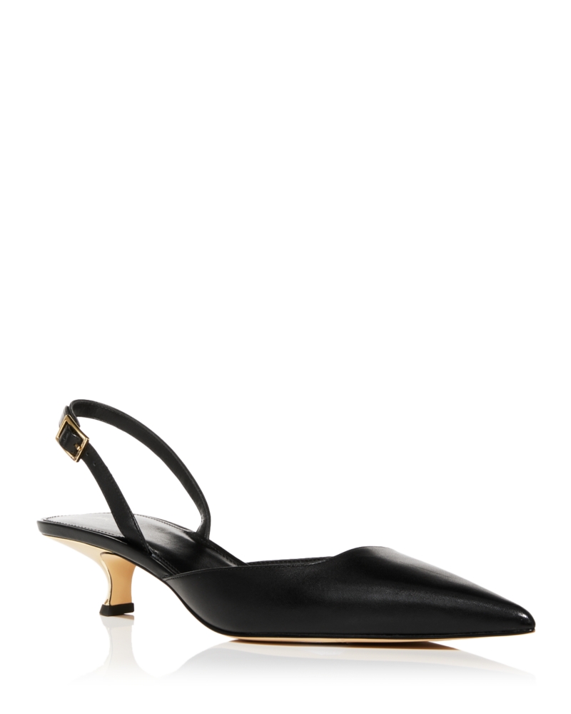 Michael Kors Womens Luna Slingback Kitten Heel Pumps