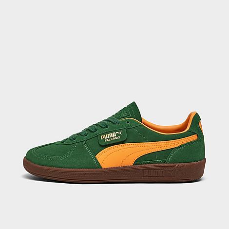 Puma Big Kids' Palermo Casual Shoes in Green/Green Size 6.0 Leather/Suede
