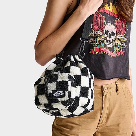 Vans ABD Bucket Bag in Black/Black Marshmallow Checker Polyester/Acrylic