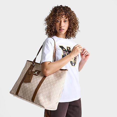 Jordan Monogram Tote Bag in Brown/Beige/Coconut Milk Leather