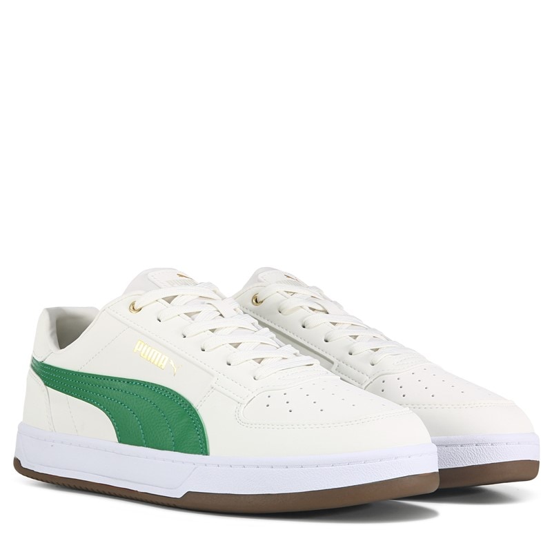 Puma Men's Caven 2.0 Low Top Sneakers (Off White/Green/Gum) - Size 10.5 M