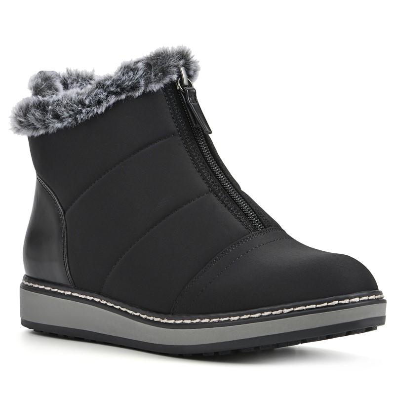White Mountain Women's Tamarin Wide Winter Boots (Black Fabric) - Size 6.0 W
