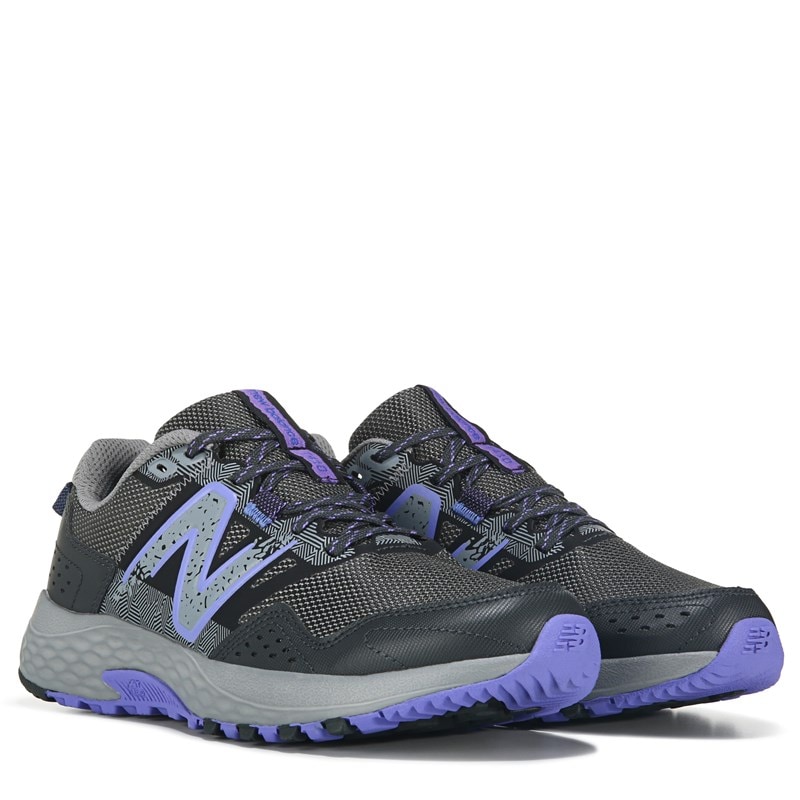 New Balance Women's 410 V8 Medium/Wide Trail Running Shoes (Shadow Grey/Purple Wide) - Size 10.0 B
