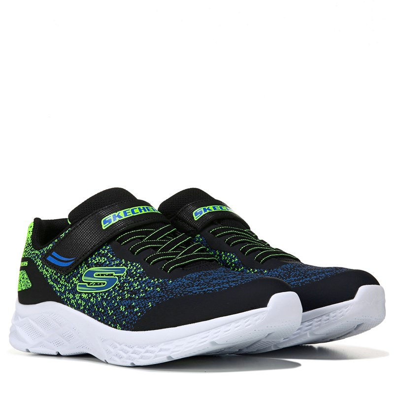 Skechers Kids' Microspec 2.0 Sneaker Little/Big Kid Shoes (Black/Blue/Green) - Size 1.0 M