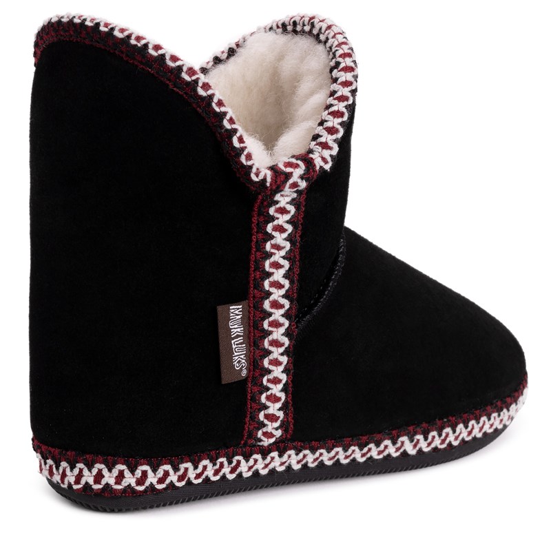 Muk Luks Women's Macee Bootie Slipper Shoes (Ebony) - Size 10 M