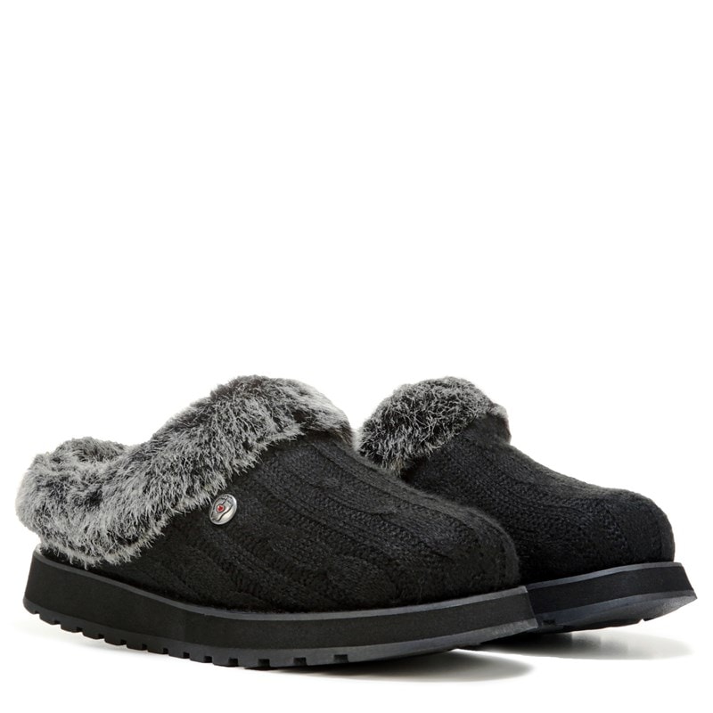 Skechers Women's Bobs Keepsakes Ice Angel Slipper Shoes (Black) - Size 10.0 M