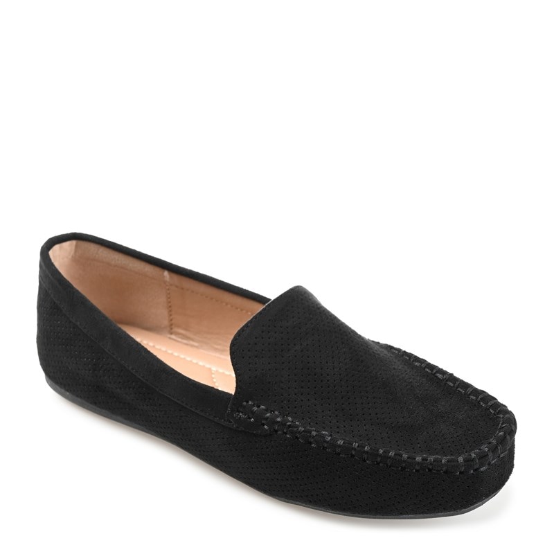 Journee Collection Women's Halsey Wide Loafers (Black Synthetic) - Size 10.0 W
