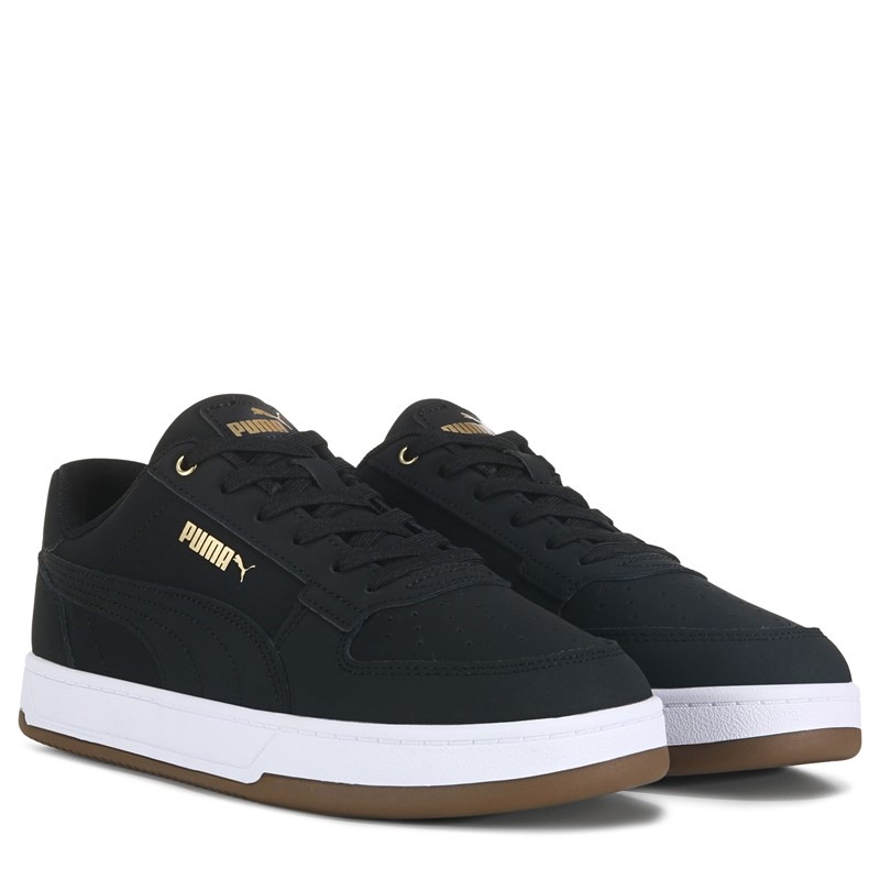 Puma Men's Caven 2.0 Low Top Sneakers (Black/White/Gum) - Size 12.0 M