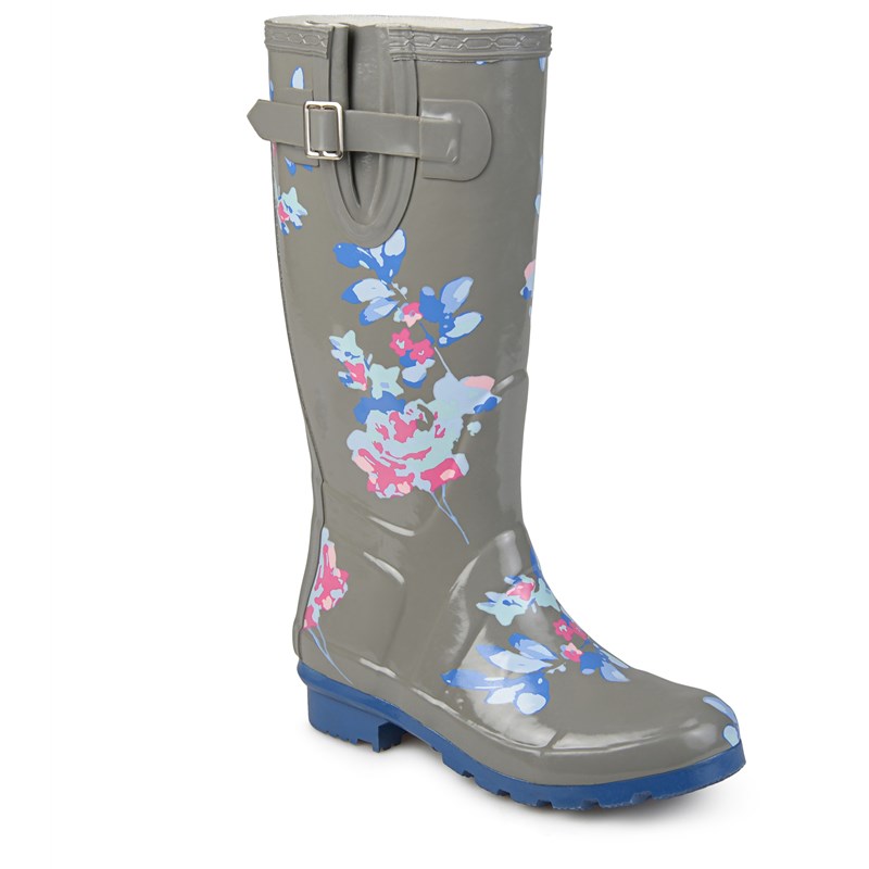 Journee Collection Women's Mist Pull On Rain Boots (Grey) - Size 5.5 M