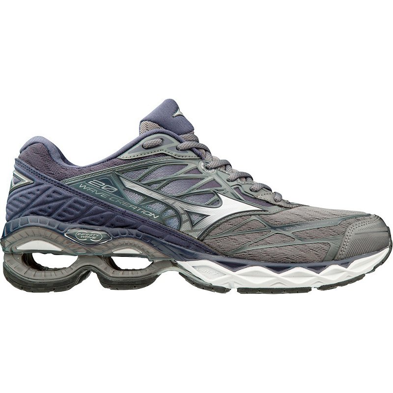 Mizuno Mens Wave Creation 20 Running Shoes Stormy Weather-Silver, 10.5 - Mens Running at Academy Sports