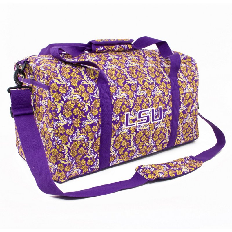 Eagles Wings Louisiana State University Bloom Large Duffel Bag Purple - NCAA Novelty at Academy Sports