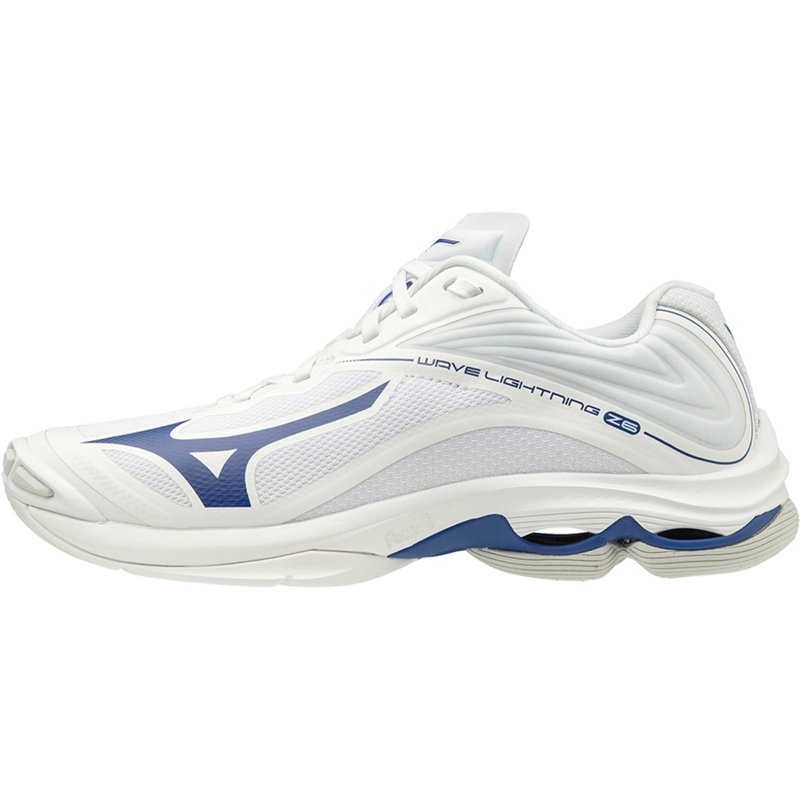 Mizuno Mens Wave Lightning Z6 Volleyball Shoes White/Dark Blue, 16 - Womens Volleyball at Academy Sports