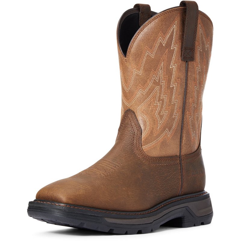 Ariat Mens Big Rig Soft Toe Work Boots Rye