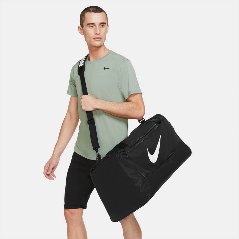 Nike Brasilia 9.5 Duffel Bag Black - Athletic Sport Bags at Academy Sports