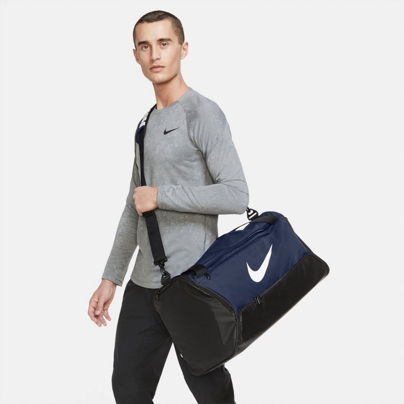 Nike Training Medium Duffel Bag Navy Blue - Athletic Sport Bags at Academy Sports