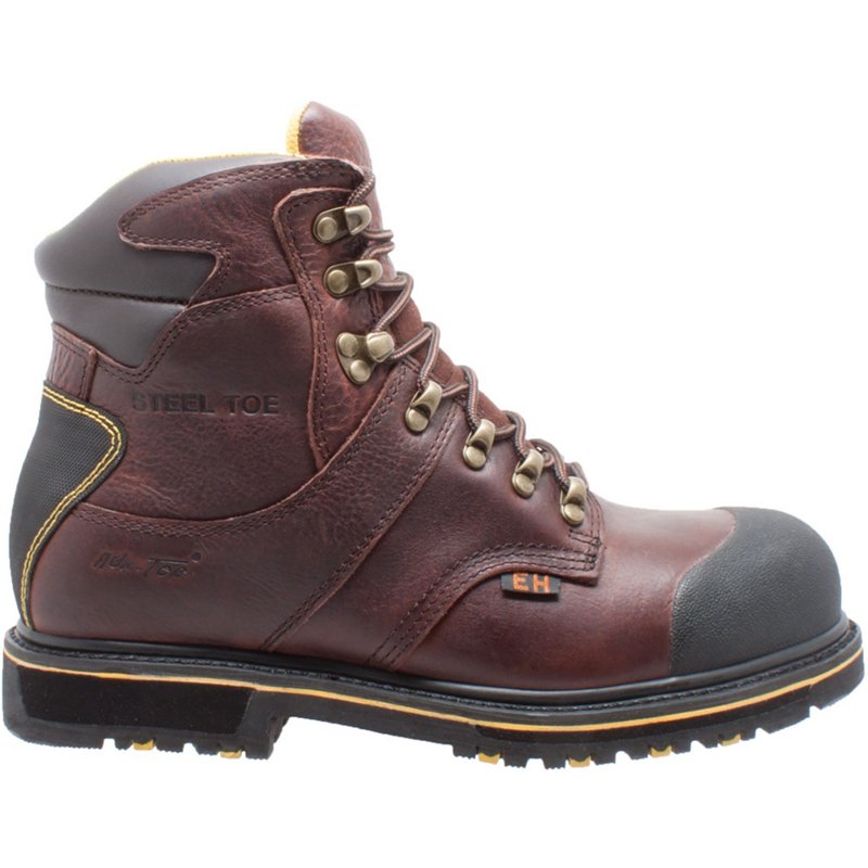 AdTec Mens 6 in Waterproof Steel Toe Work Boots Dark