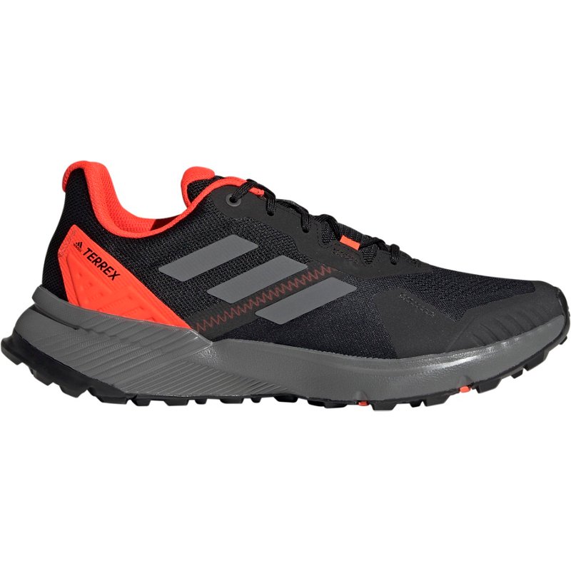 adidas Mens Soulstride Trail Running Shoes Gray Dark/Red, 12 - Mens Outdoor at Academy Sports