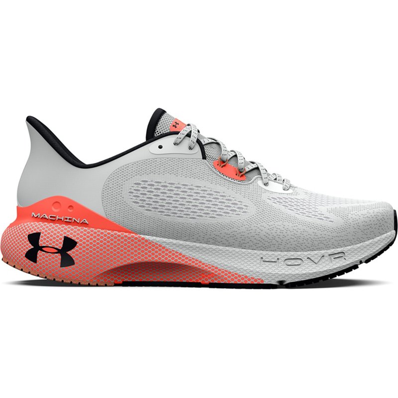 Under Armour Mens Machina 3 HOVR Running Shoes Gray/Light Red, 8.5 - Mens Running at Academy Sports