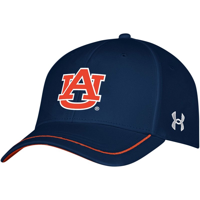 Under Armour Auburn Tigers Blitzing Accent Iso-Chill Adjustable Hat Navy Blue - NCAA Mens Caps at Academy Sports