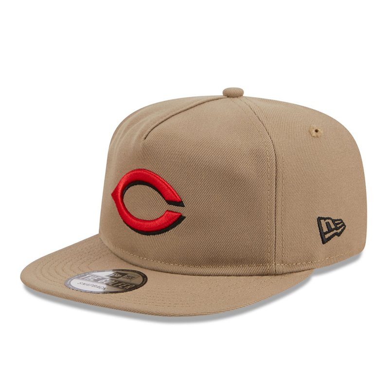 New Era Cincinnati Reds Golfer Adjustable Hat Khaki - MLB Caps at Academy Sports