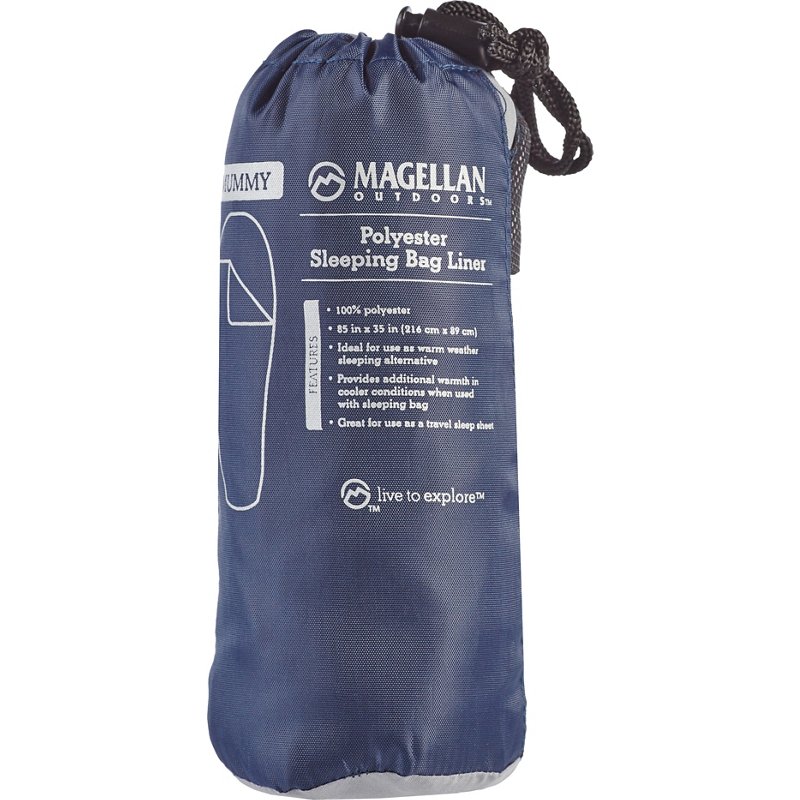 Magellan Outdoors Mummy Sleeping Bag Liner Grey - Famly/Tech Sleepn Bags at Academy Sports