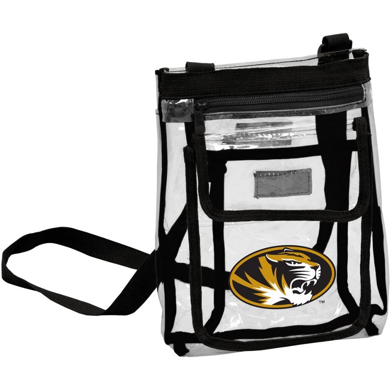 Logo University of Missouri Gameday Clear Crossbody Bag Black - NCAA Novelty at Academy Sports