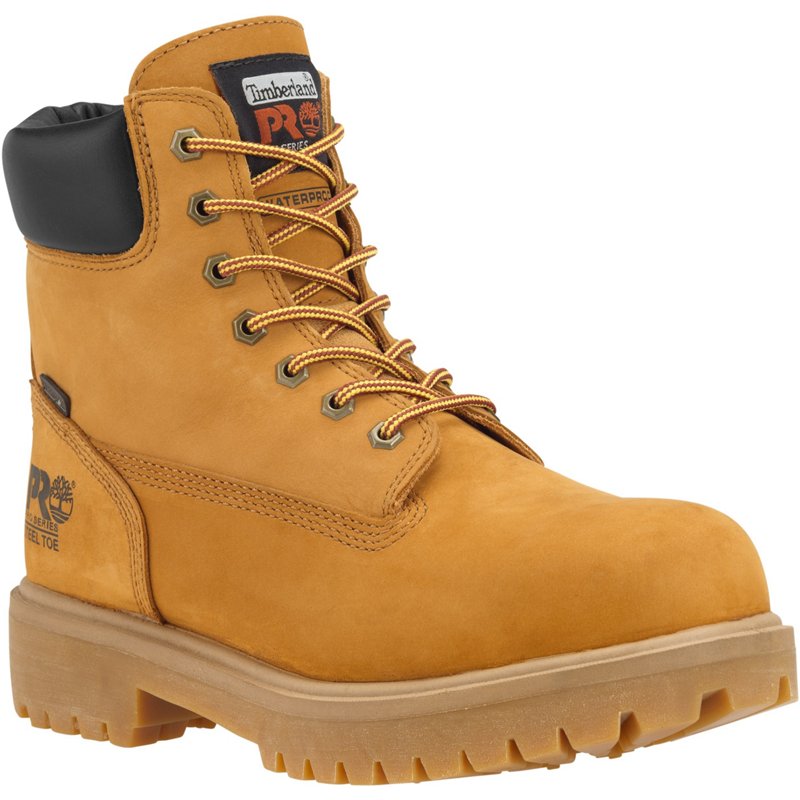 Timberland Pro Mens Direct Attach EH SR Steel Toe Lace Up Work Boots Light Brown, 10.5 - Lace St Work Boots at Academy Sports