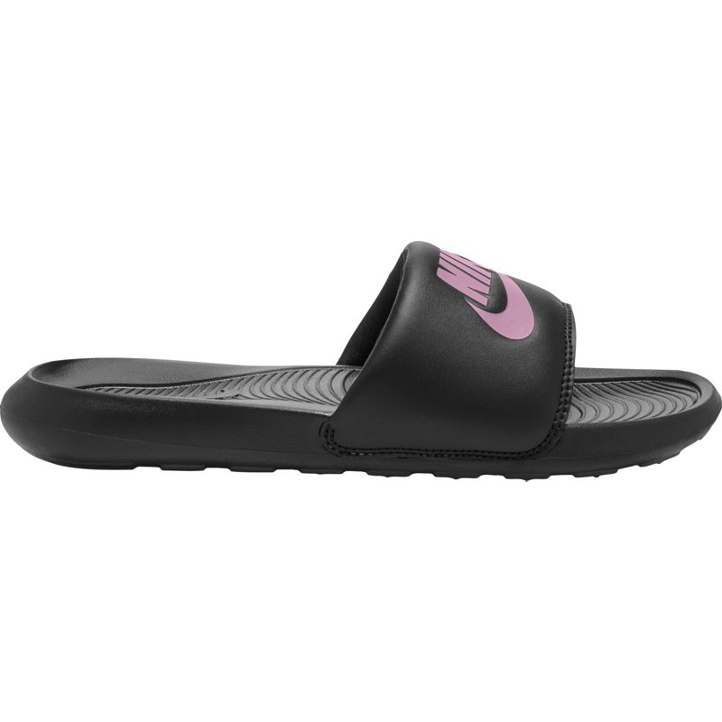 Nike Womens Victori One Slides Blackl/Tpink, 6 - Soccer Slides at Academy Sports