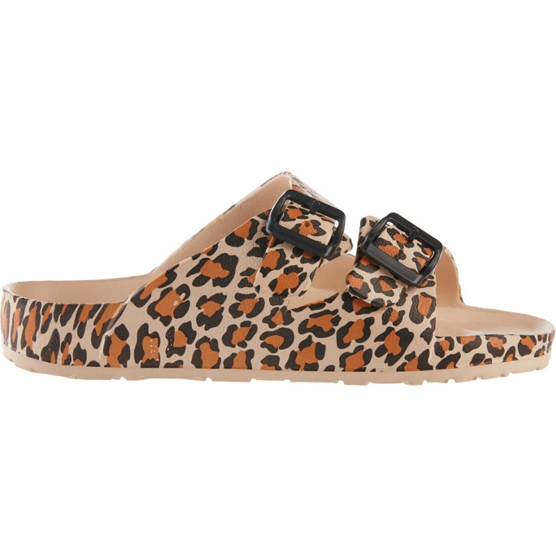 ORageous Womens 2-Buckle Cheetah Sport Slides