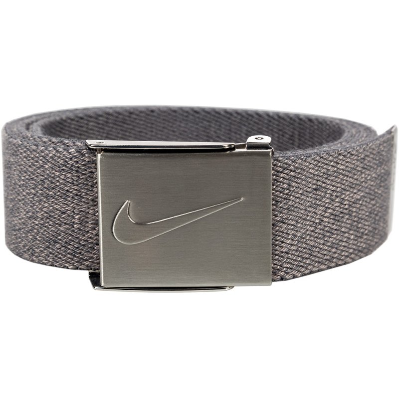 Nike Mens Reversible Stretch Heathered Web Belt Gray - Mens Athletic Hats at Academy Sports
