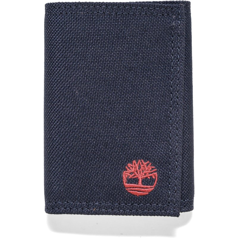 Timberland Nylon Embroidered Trifold Wallet Navy Blue - Wallets at Academy Sports