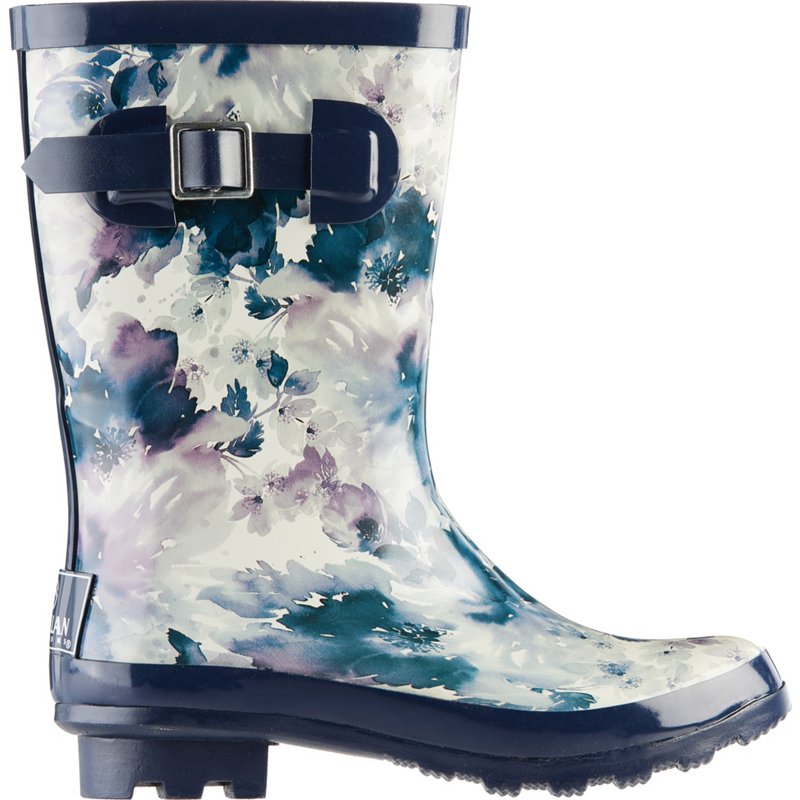 Magellan Outdoors Women’s Mid Calf Floral Rubber Boots Navy Blue/White, 10 - Crocs And Rubber Boots at Academy Sports