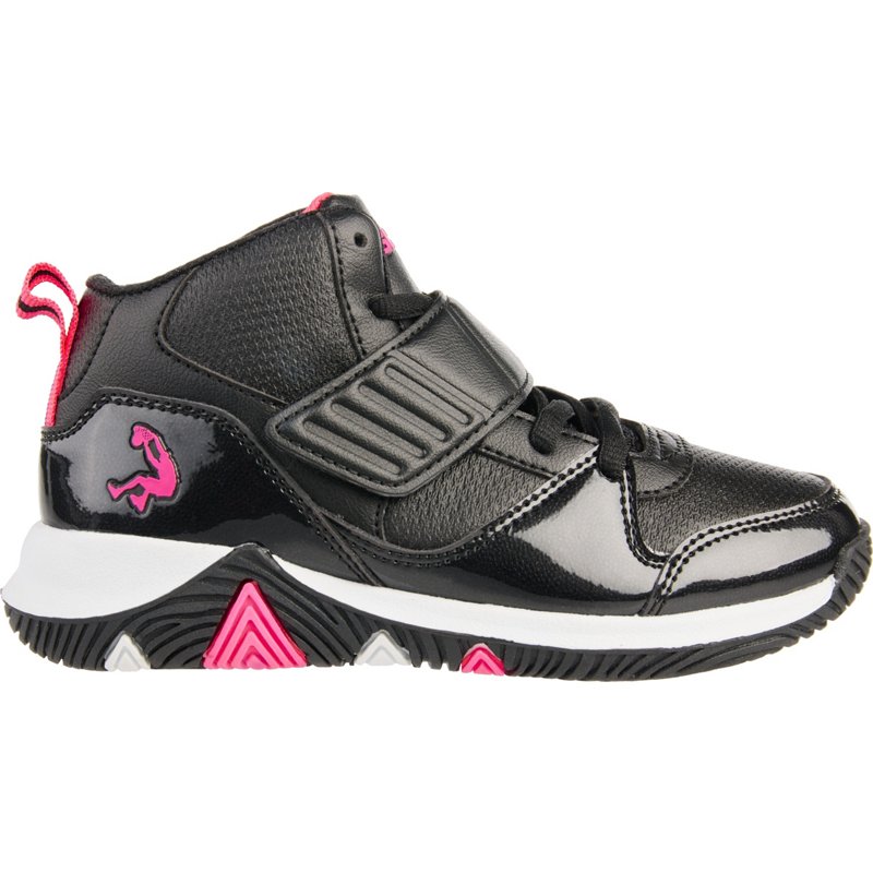 Shaq Girls’ Palace Basketball Shoes Black/Pink, 2 - Youth Basketball at Academy Sports