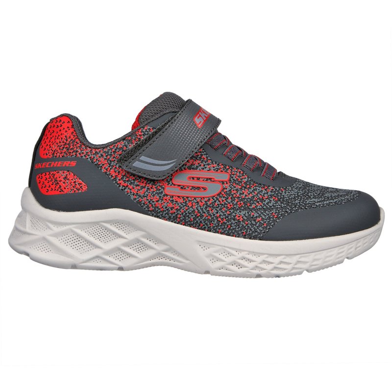 SKECHERS Boys Microspec 2.0 Shoes Gray/Red, 12 - Youth Running at Academy Sports