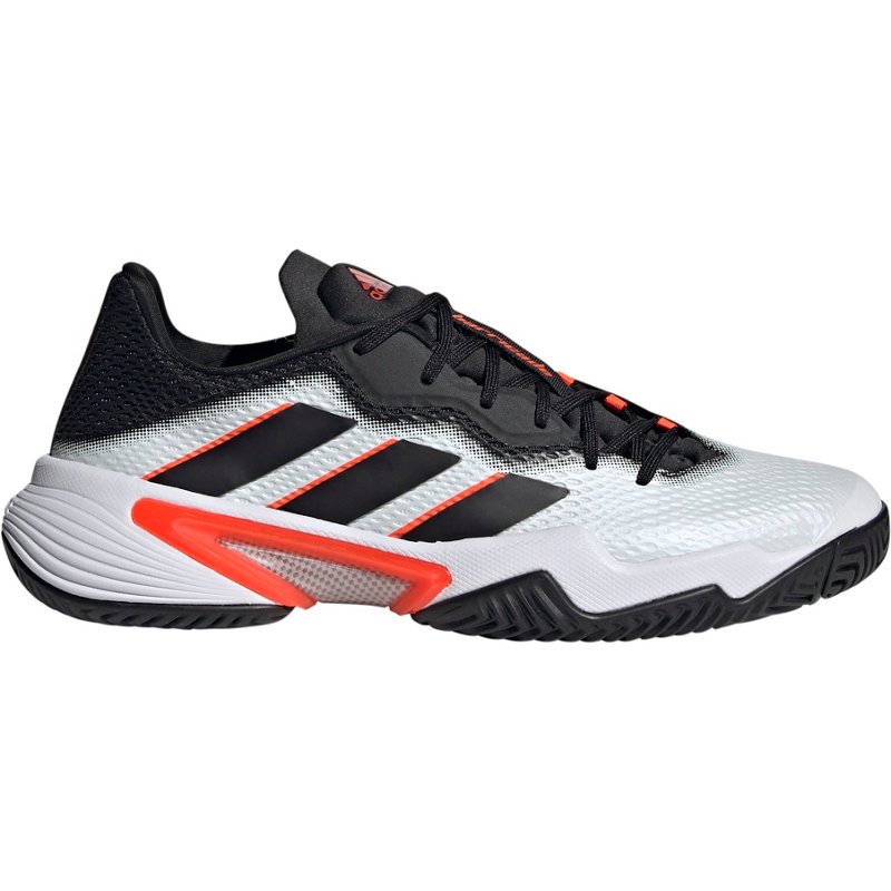 adidas Mens Barricade Tennis Shoes Black/Red, 7 - Mens Tennis at Academy Sports