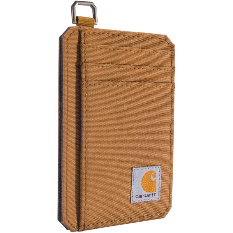 Carhartt Nylon Duck Front Pocket Wallet Brown - Wallets at Academy Sports