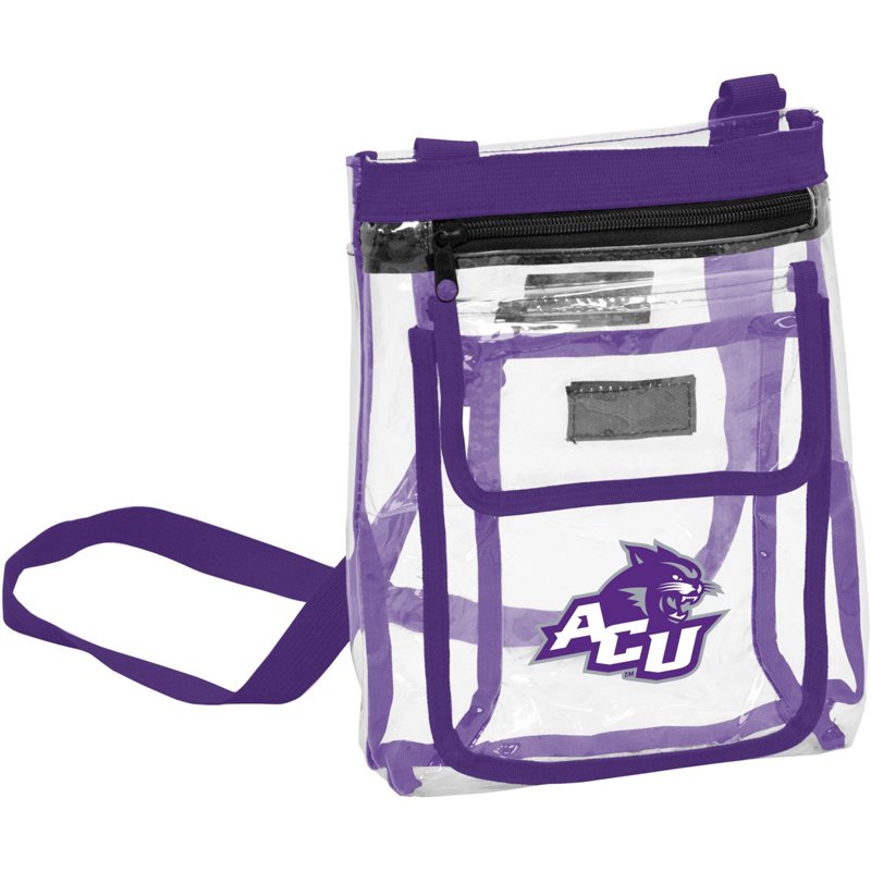 Logo Brands Abilene Christian University Clear Crossbody Bag Purple - NCAA Novelty at Academy Sports