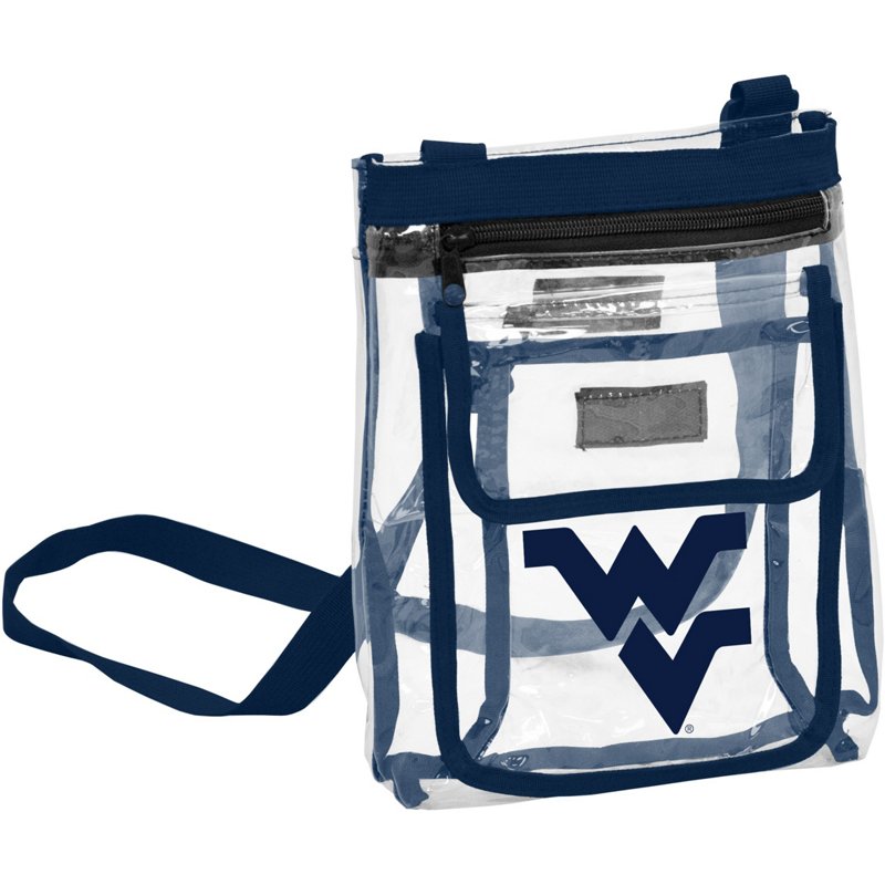 Logo Brands West Virginia University Clear Crossbody Bag Navy Blue - NCAA Novelty at Academy Sports