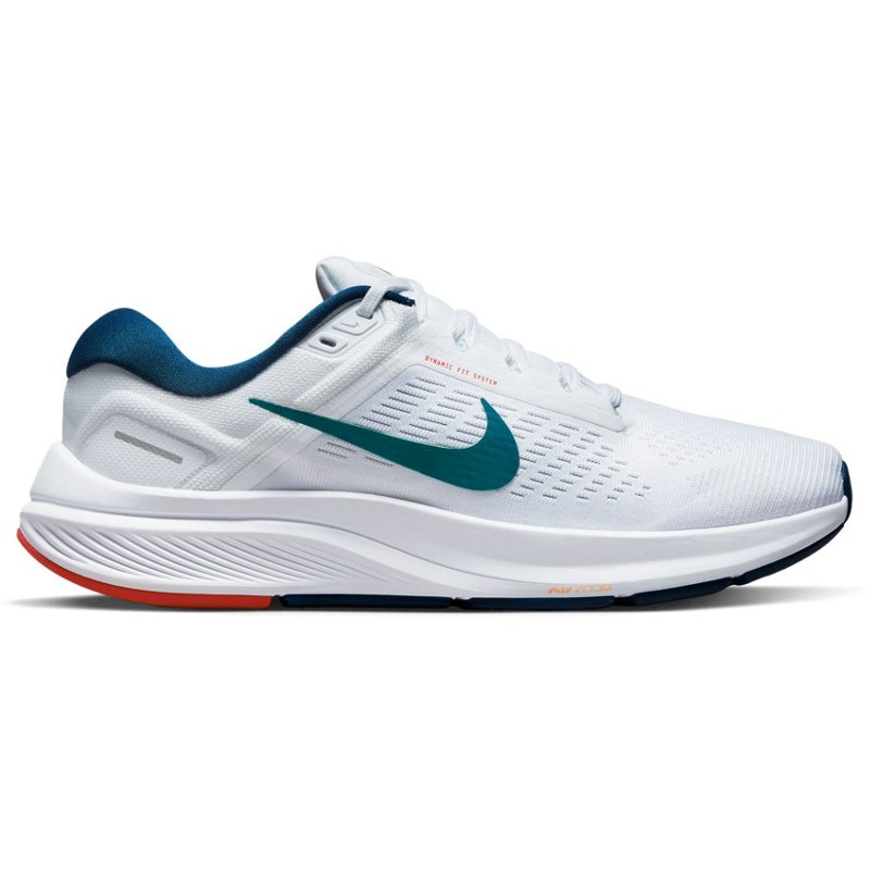 Nike Mens Structure 24 Running Shoes White/Blue, 11 - Mens Running at Academy Sports