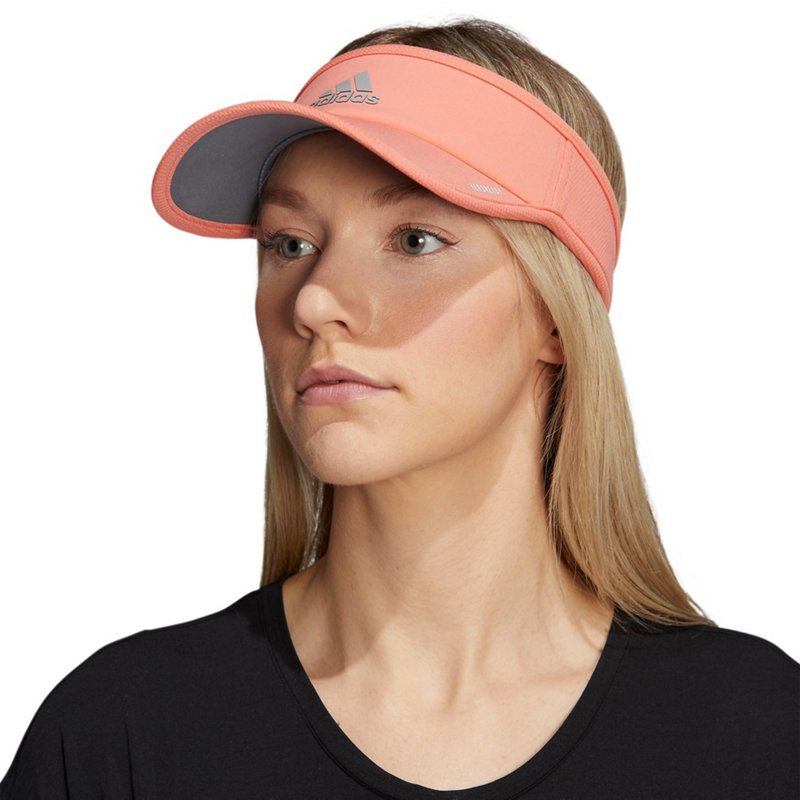 adidas WomenÃÂs Superlite 2.0 Visor Semi Coral Fusion  Metallic