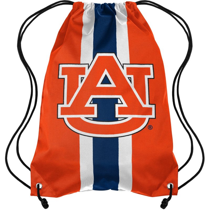 Forever Collectibles Auburn University Team Stripe Drawstring Backpack Navy Blue - NCAA Novelty at Academy Sports