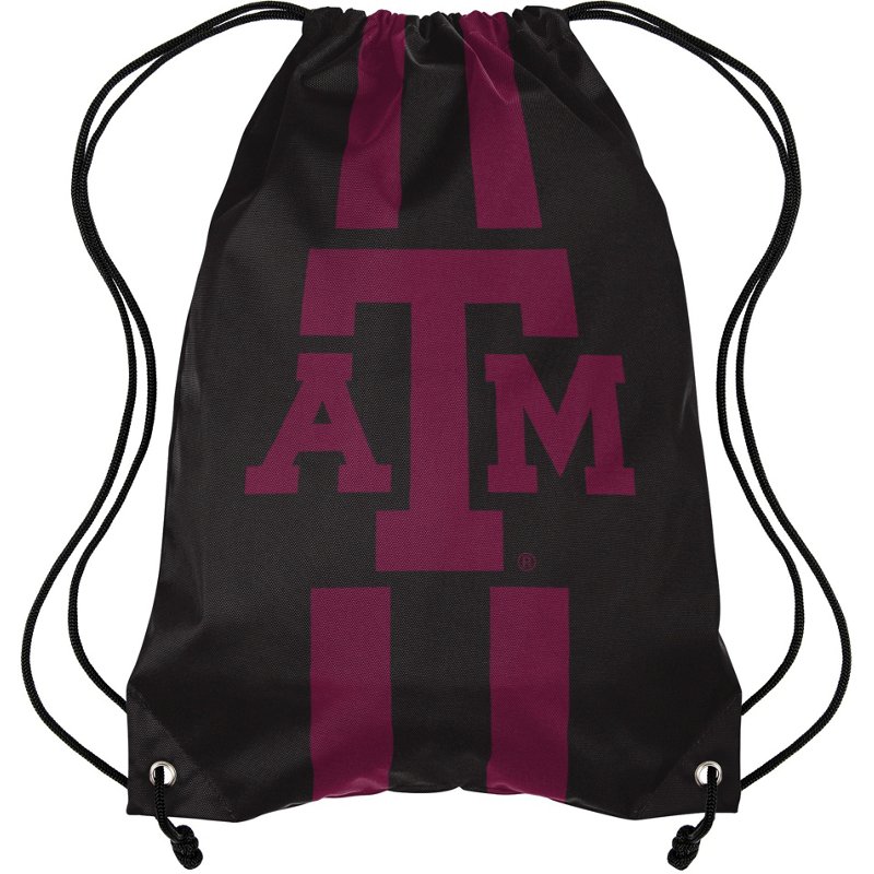 Forever Collectibles Texas A&M University Team Stripe Drawstring Backpack Red Dark - NCAA Novelty at Academy Sports