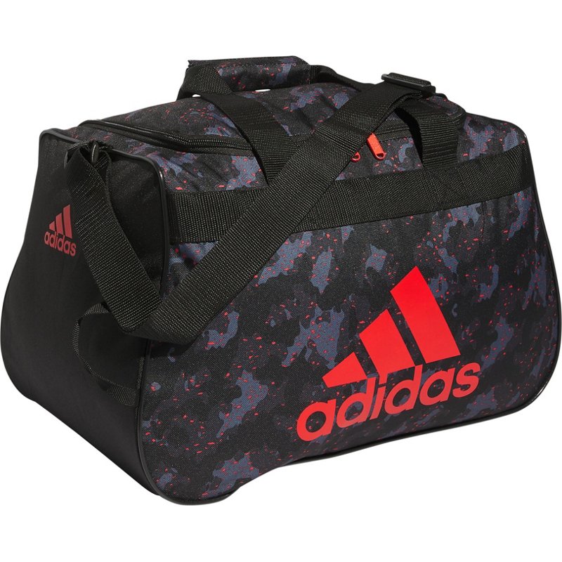 adidas Diablo Small Duffel Bag Galaxy Camo/Bright Red/Black - Athletic Sport Bags at Academy Sports