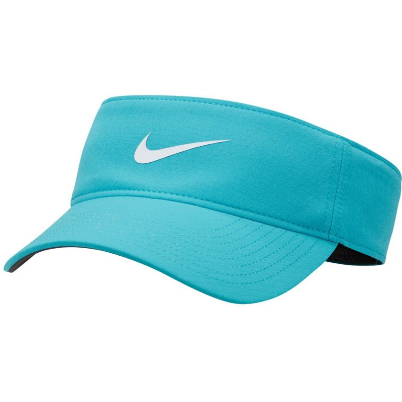 Nike Womens Dri-FIT Ace Swoosh Visor Turquoise - Womens Athletic Hats And Accessories at Academy Sports