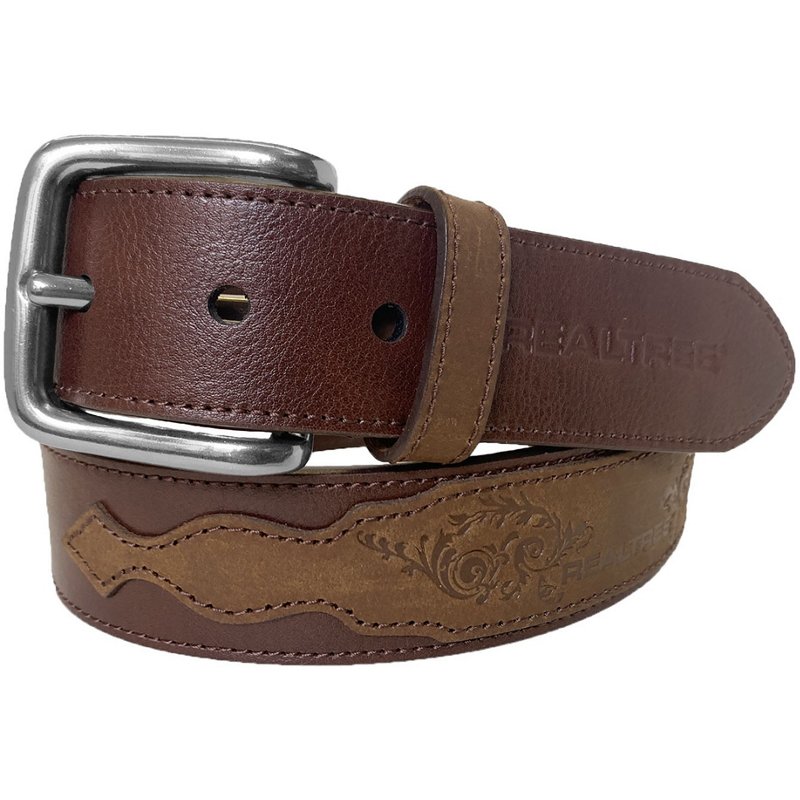 RealTree Round Conch Crazyhorse Leather Belt