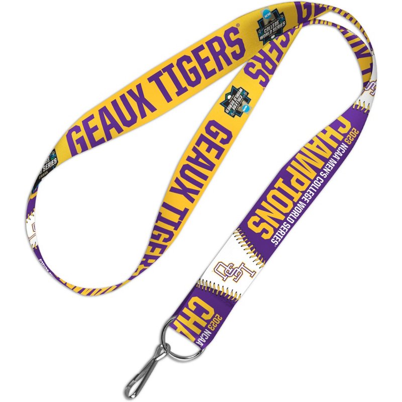 Wincraft Louisiana State University 2023 College World Series Baseball National Champs 1 inch Lanyard - NCAA Caps/Novelty Events at Academy Sports