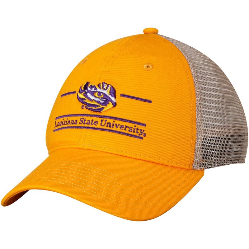 The Game LSU Tigers Logo Bar Trucker Adjustable Hat Gold - NCAA Mens Caps at Academy Sports