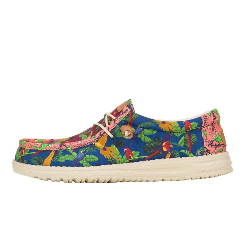 HEYDUDE Wally Mens Margaritaville All Over Print Shoes